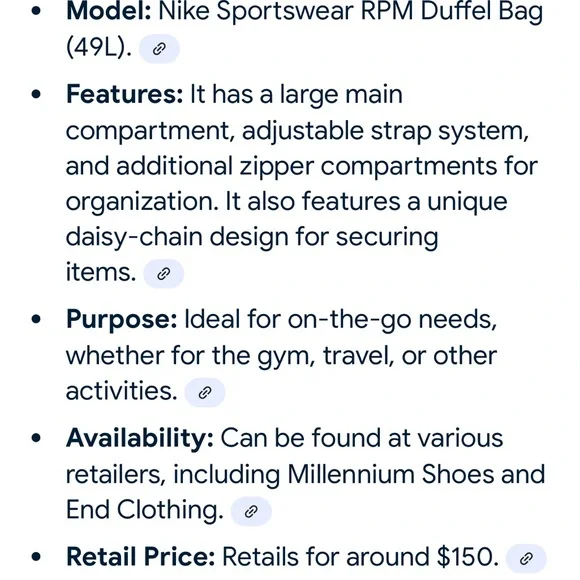 Nike RPM Black Duffel Bag - Picture 13 of 16